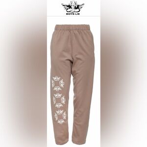 Boys Lie Tan Joggers with Pockets